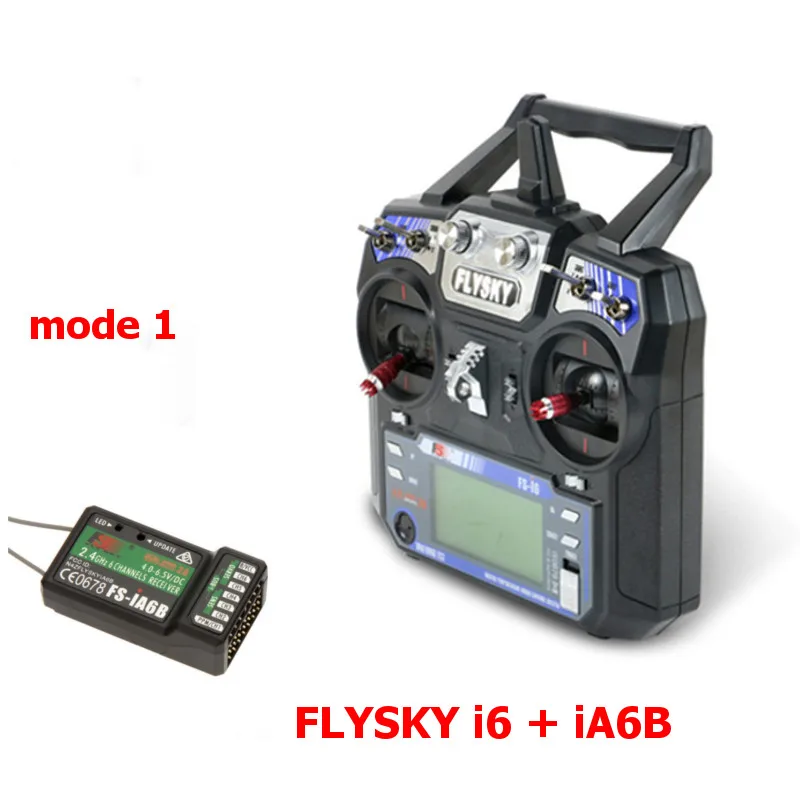 Mode 1 I6 with IA6B Flysky FS-i6 FS i6 2,4G 6CH передатчик с FS-iA6 FS-iA6B FS-A8S приемник для управляемых вертолетов самолетов небольшой гоночный Дрон с видом от первого лица Mode1 Mode2 - Цвет: Mode 1 I6 with IA6B