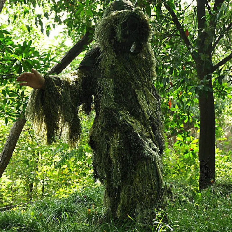 Тактический Камуфляж, лесная местность, снайперский Ghillie костюм, скрытная охотничья одежда, плащ-невидимка, одежда, 3D камуфляж, набор для охоты