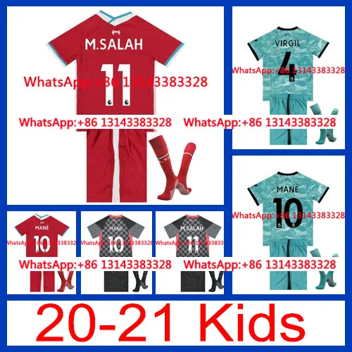 

2020 Top Thai Best quality Children Top Best sale +sock 2021 Free shipping 20-21 LiverpoolES custom shirt