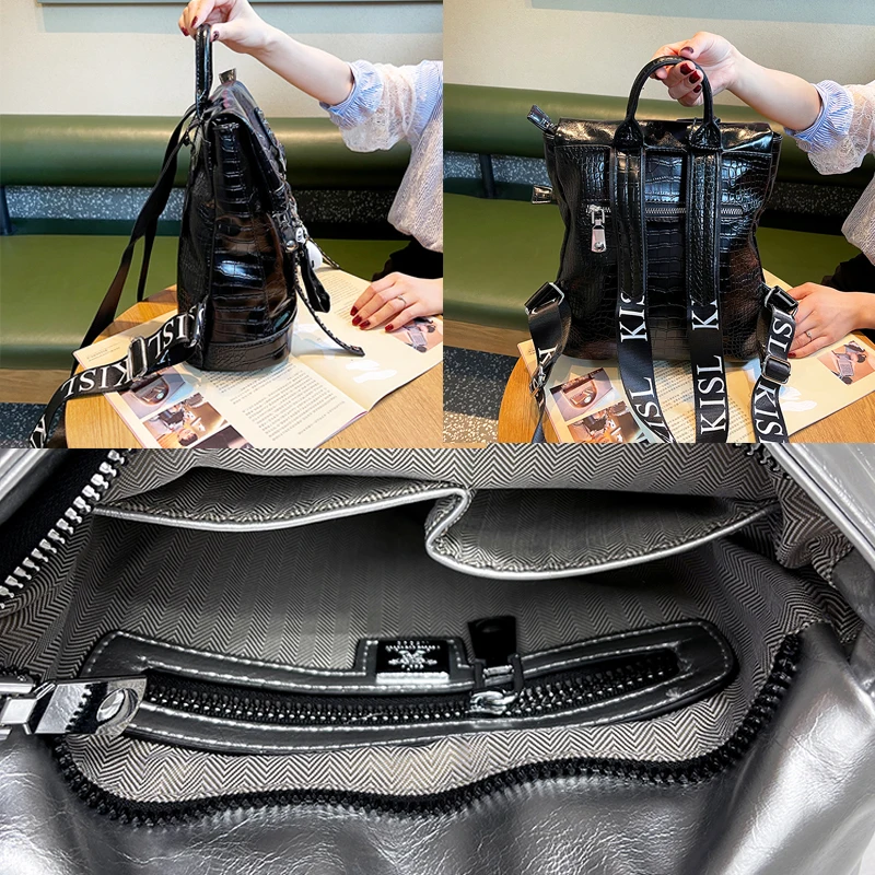 

Women's Bag Rivet Diamond Backpack Female Shoulder Bolso Microfiber Synthetic Leather Mini Bagpack