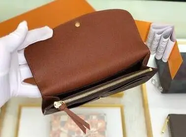 

2021 new fashion real leather wallet Multifunctional Wallet Emilie wallet with box free shipping