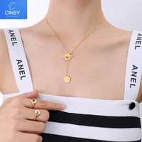 cinsy store necklace for women stainless steel necklace colar choker necklace chic jewelry vintage chain necklace for female