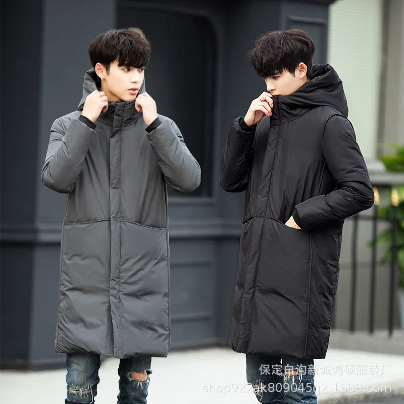 2019 wholesale coats male long hooded warm coat white duck down authentic winter coat of large size M - 5 x