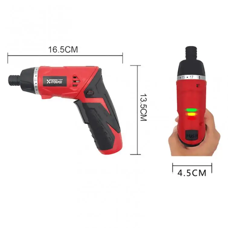 

Power Tool 3.6V Rechargeable Mini Electric Screwdriver 49pcs for Screwing / Corner Repair / Wood Punching / Maintenance