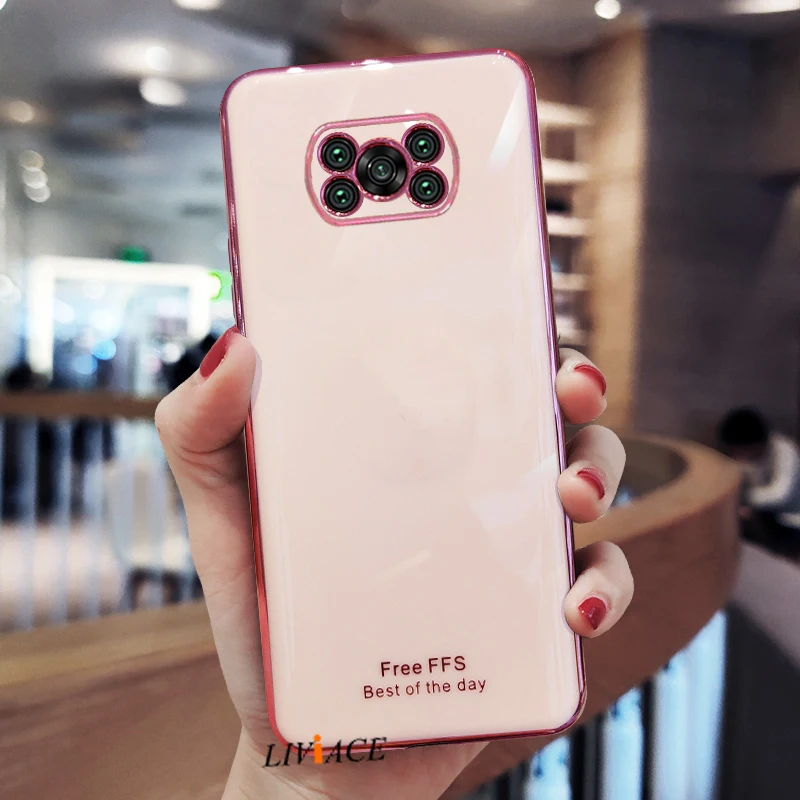 luxury plating silicone phone case for xiaomi mi poco x3 nfc x3 pro gold edge soft protective back cover on poko x3pro x3nfc 3x free global shipping