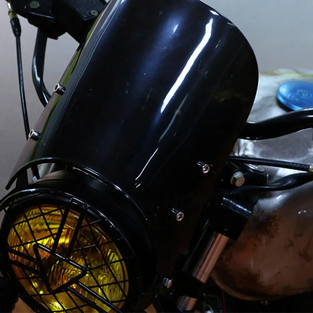 Оголовье ветрового щитка с визором и креплением для инструментов для мотоциклов ретро-кафе-рейсеров 5-7 дюймов, подходит для CG125 GN125 аксессуаров и запчастей.