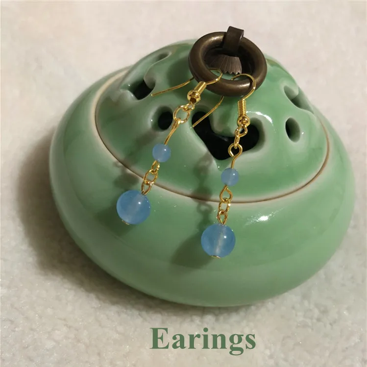 Earings Сериал Mo Dao Zu Shi The Untamed Jiang Yanli Косплей Костюм Костюмы древний Китай Hanfu для женщин Рождество Необычные Вечерние - Цвет: Earings