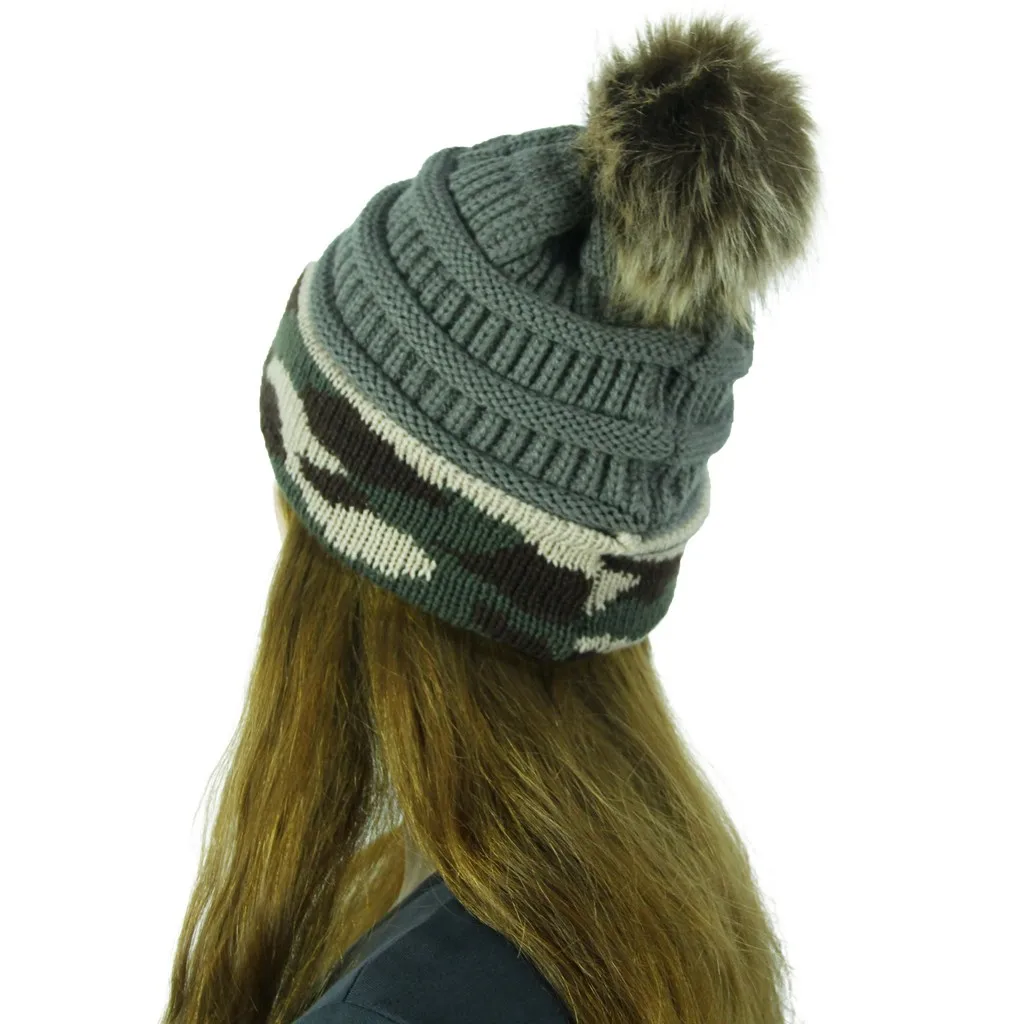 Зимние шапки для женщин зимняя вязаная шапка воротник комплект толстые теплые