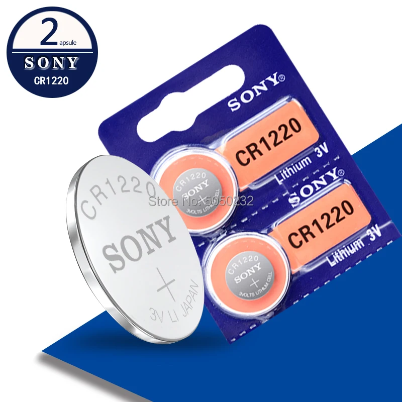 2 шт./лот оригинал для SONY CR1220 кнопочные аккумуляторы CR 1220 3V литиевая монета