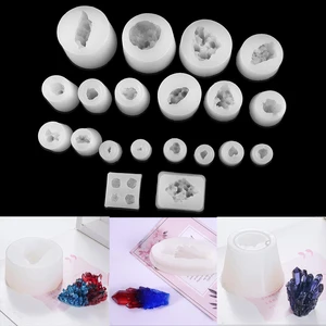 Кристаллические Кластерные формы из смолы, имитация оригинального камня, формы УФ-отверждаемая эпоксидная смола для самостоятельного изготовления ювелирных изделий для дома ручной работы
