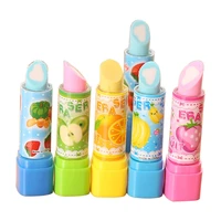 rotatable lipstick rubber erasers fashion all purpose fruit erasers for classroom xmas birthday present stocking stuffer
