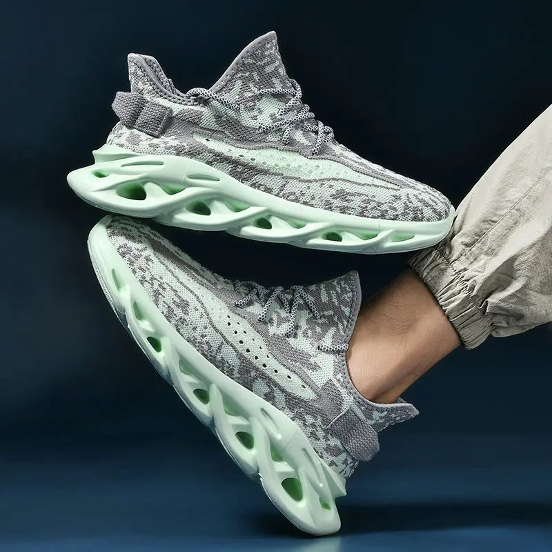 Fashion Blade Sneakers Men Soft Jogging Walking Tennis Sneakers 2021 New Breathable Casual Sports Shoes Men Light Running Shoes