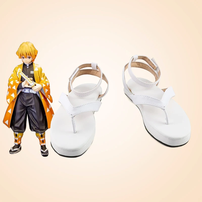 

Anime Comic Demon Slayer Kimetsu no Yaiba Cosplay Shoes Agatsuma Zenitsu Cosplay Shoes Halloween Party Daily Leisure Shoes