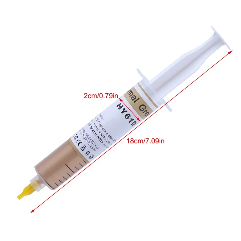 

30G HY610-TU20 Thermal Grease CPU Electronics Heatsink Cooling Compound Paste T84C