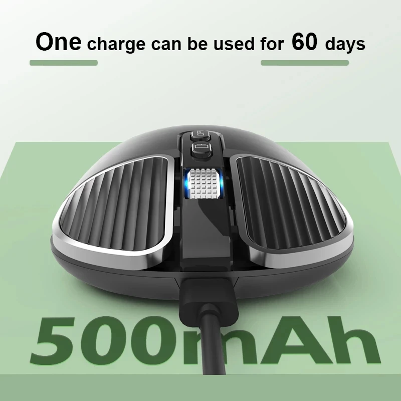 

Wireless Mouse 2.4GHz Bluetooth 5.1 Dual Mode Laptop Mouse Mute Button Optical 800/1200/1600 DPI Computer Mice for Notebook