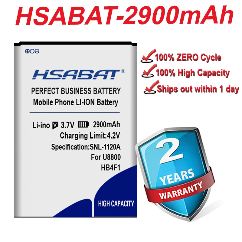 Аккумулятор HSABAT HB4F1 2900 мАч для Huawei U8220 U8230 E5830 E5838 E5 C8600 T Mobile Pulse E585 Ascend M860 X5 U8800 C8800|battery