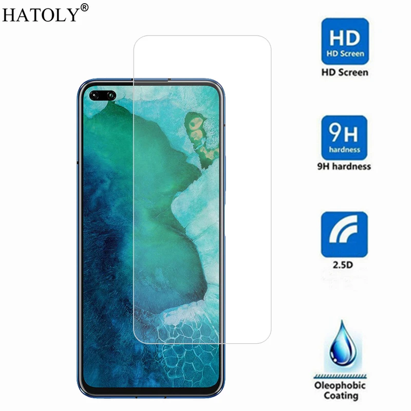 Protector de pantalla de vidrio templado 9H para m&oacute;vil, pel&iacute;cula protectora de vidrio templado para Huawei Honor V30, 2 unidades-1