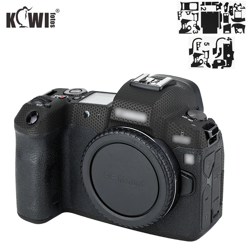 

KIWIFOTOS Camera Body Cover Protective Skin Film For Canon EOS R 3M Sticker Anti-Scratch Portable Bag Accessories Matrix Black