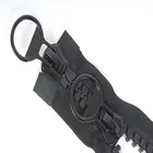 20 # черно-белый полимерный пуховик на молнии с двойным отверстием, пальто, двойные ползунки для шитья, большие полимерные ползунки на молнии