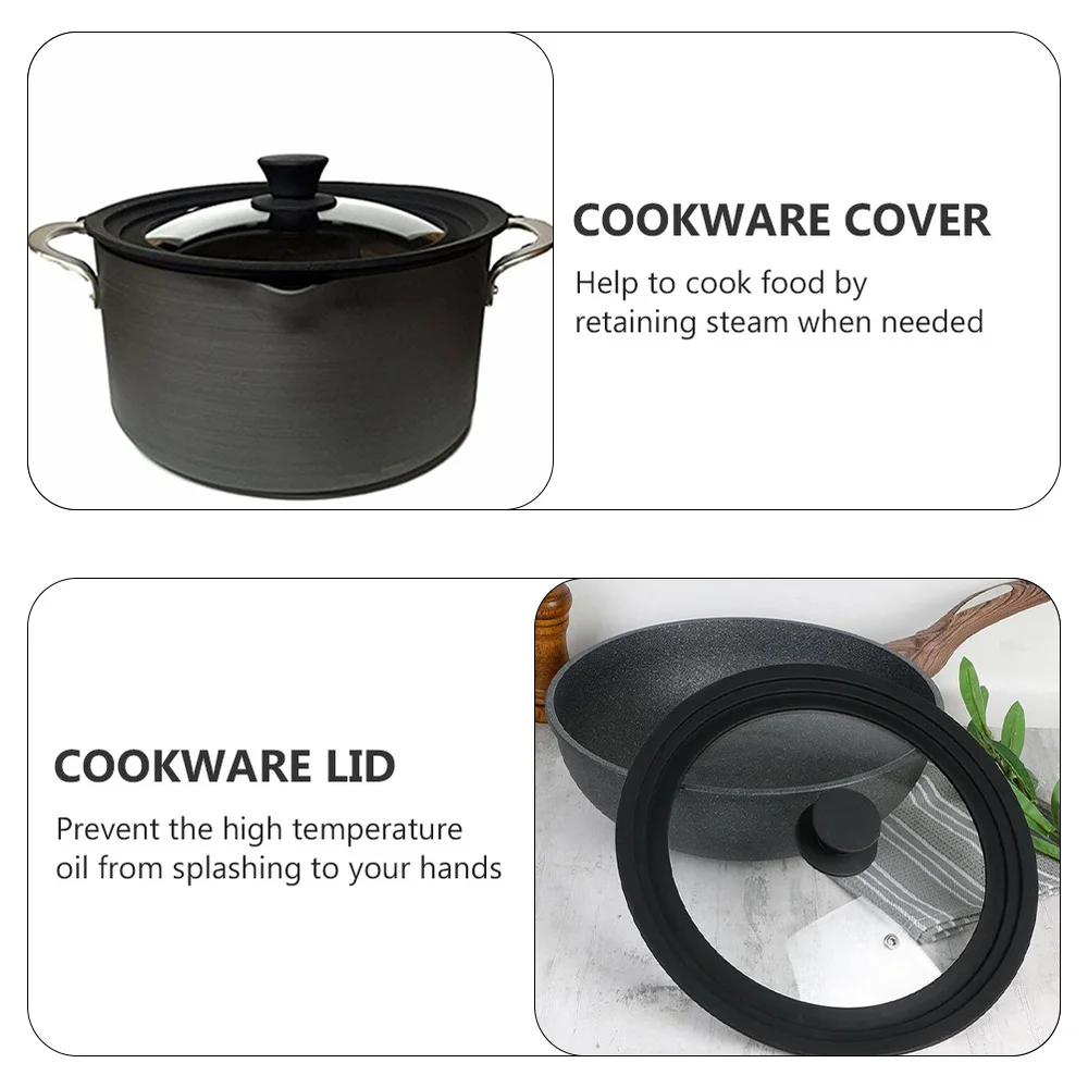 

1Pc Toughened Glass Pot Cover Multipurpose Pot Lid Universal Pot Cover