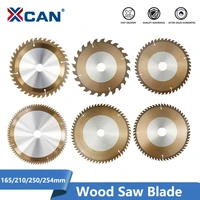 xcan wood saw blade ticn coating circular saw blade 406080 teeth 165 254mm wood cutting disc carbide saw cutting disc