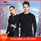 Термобелье NatureHike для мужчин и женщин, термобелье для катания на лыжах, теплое, Baselayer CoolMax, Кальсоны черного и синего цвета, SMLXLXXL