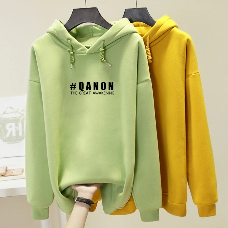 Женская толстовка с капюшоном базовая буквенным принтом в Корейском стиле