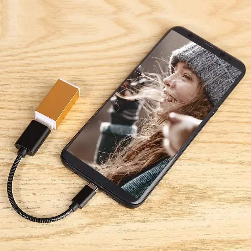 Портативный 14,5 см USB C адаптер для телефона OTG кабель type C штекер для USB2.0 Женский кабель для передачи данных Подключение периферийных устройств, таких как U диск, мышь