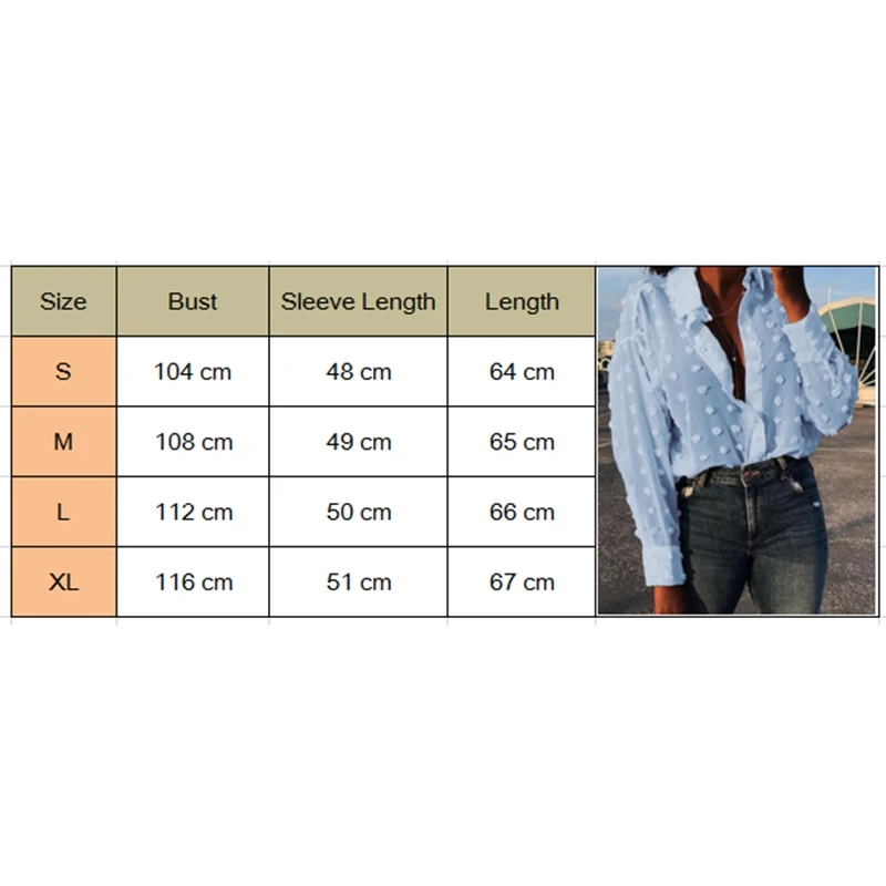 Женская прозрачная блузка в горошек элегантная белая/синяя большого размера с