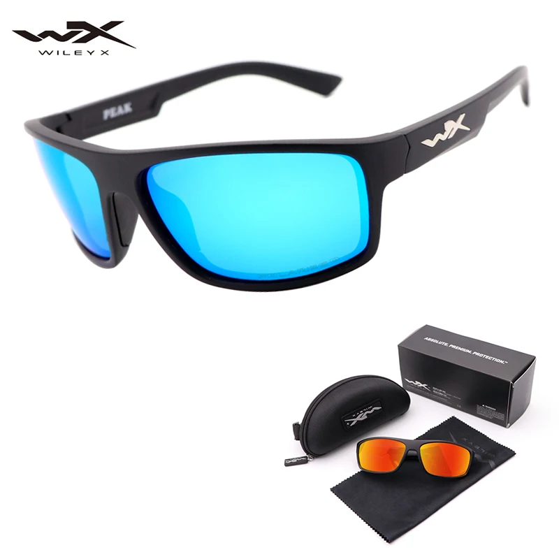 2021 new wiley x wx brand mens high-definition polarized sunglasses tr90 reflective frame coated lens UV400 fishing sunglasses