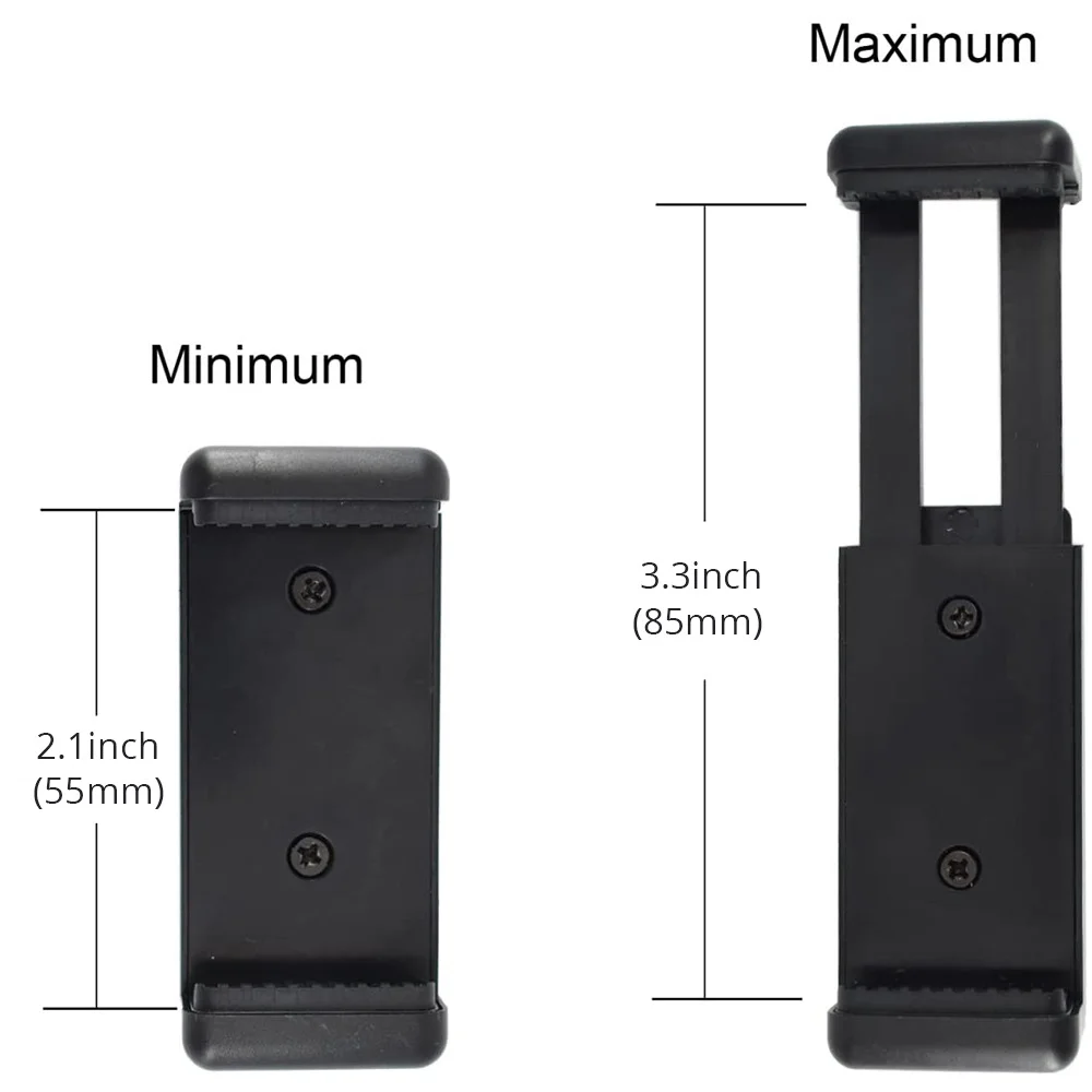 Viaje universal para celular, suporte adaptador para celular com 1/4, para buraco parafuso, basto de selfie, mini viaje