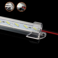 50pcs dc12v 8520 led tube strip hard strip led bar light 8520 with transparenmilky cover aluminum groove 36led0 5m 0 5mpc