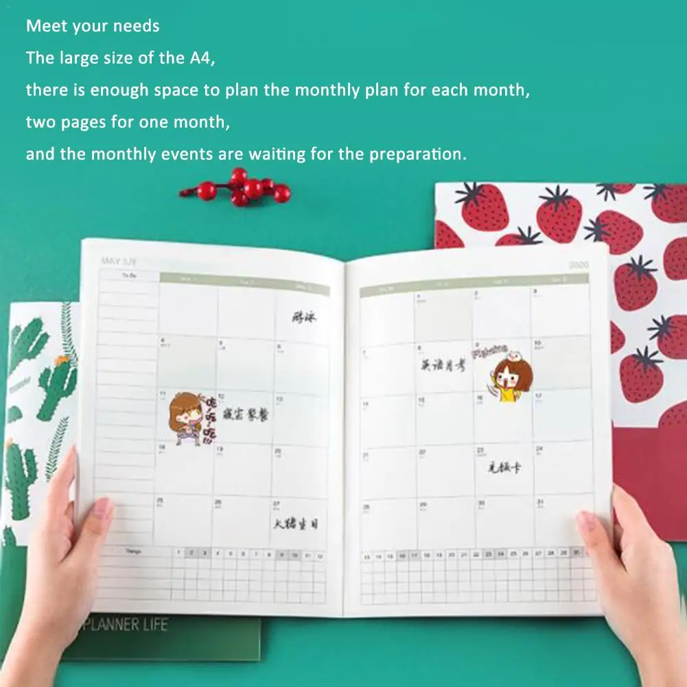 2020 записная книжка планировщик еженедельник ежемесячный ежедневник с