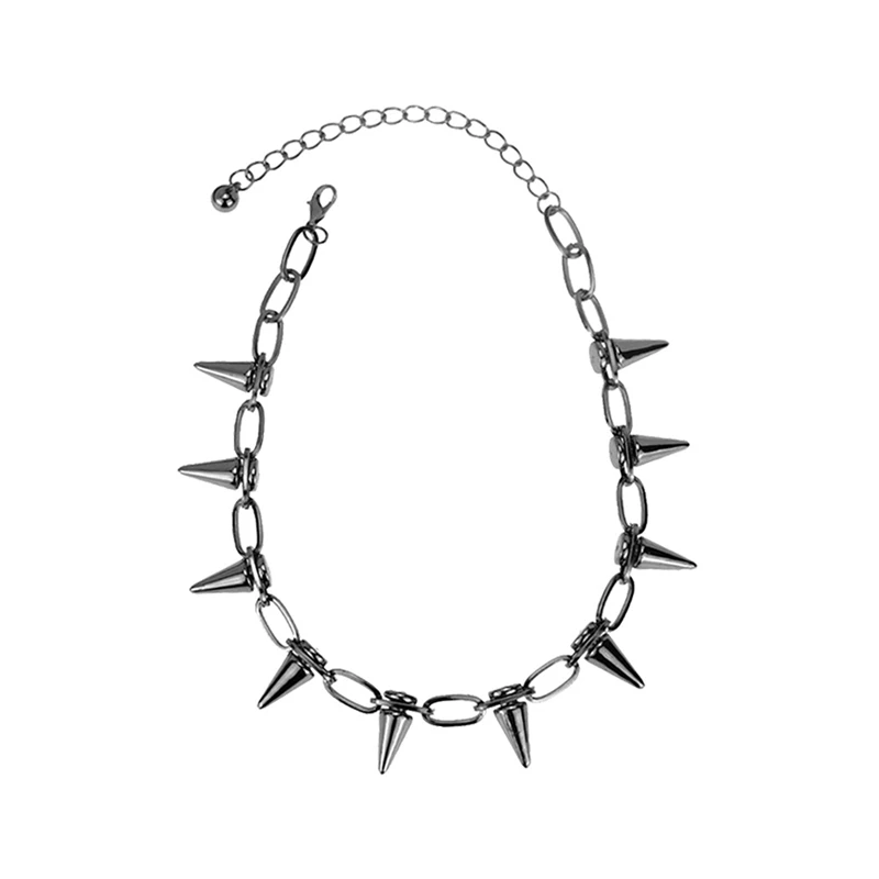 

Simple and Fresh Retro Exaggerated Punk Rivet Necklace Bullet Necklace Clavicle Chain Female
