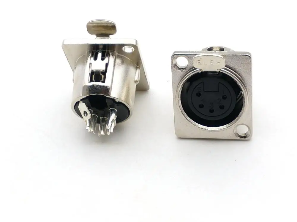 20 шт. 5 pin гнездовой разъем XLR монтажный штекер панели адаптера|connector panel|connector