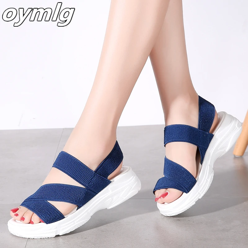 

Women Sandals 2020 Summer Female Shoes Woman Wedge Comfortable Sandals Ladies Slip-on Flat Sandals Women Sandalias mujer