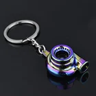 Мини турбо сушка для автомобиля аксессуары Турбокомпрессор брелок спиннинг турбина брелок Металлический брелок для автомобиля аксессуары для интерьера