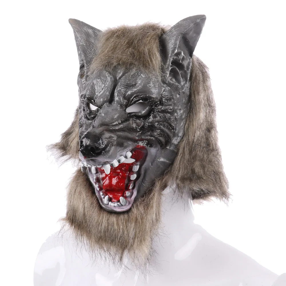 PTYGO Новый Жуткий Латекс Косплей Хэллоуин маска голова Волка животного