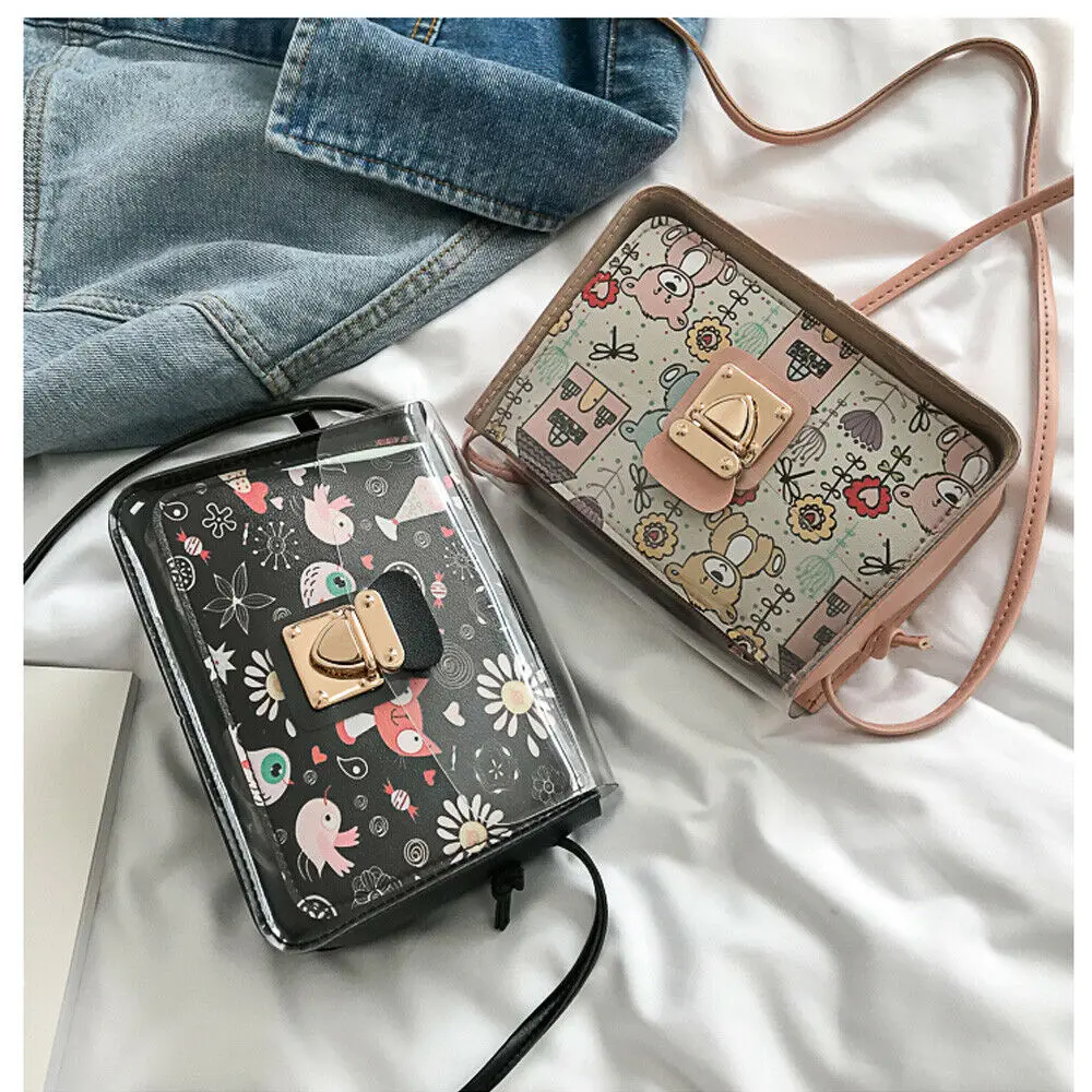 Новинка Женский мини кошелек прозрачный ПВХ пластик через плечо прочный летняя