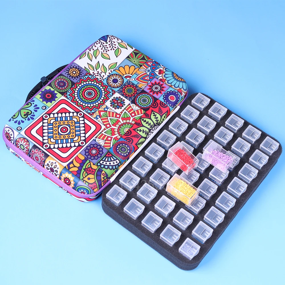 

Новый Лидер продаж, сумка для хранения с 40 бутылочками для алмазной живописи, ящик для инструментов, чемодан, сумка с замком на молнии, мозаи...