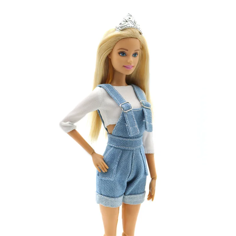 

Fashion Suspenders Trousers Outfits Set for Barbie 1/6 BJD SD Doll Clothes Accessories Play House Dressing Up