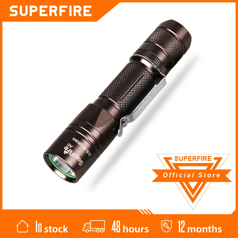 

Supfire A6 High Power LED flashlight Mountaineering Remote Searchlight 18650 Rechargeable Glare Self-Defense Portable Torch