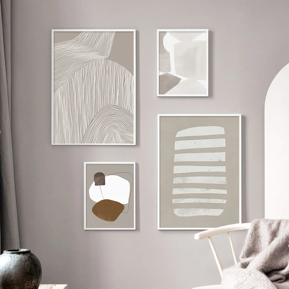

Abstract Line Geometric Boho Posters Canvas Painting Wall Art Print Pictures for Living Room Modern Interior Home Decoration