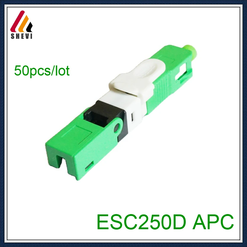 FTTH ESC250D APC/UPC Single-Mode Fiber Optic SC APC/UPC Quick Fast Field Assembly Connector For Drop Cable 50PCS/LOT