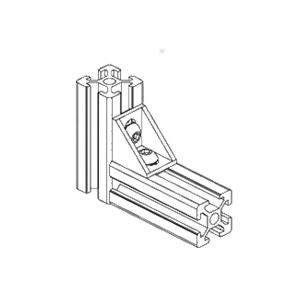 20pcs/lot 2020 2028 Corner Fitting Angle Aluminum Connector Bracket Fastener 3030 Industrial | Обустройство дома