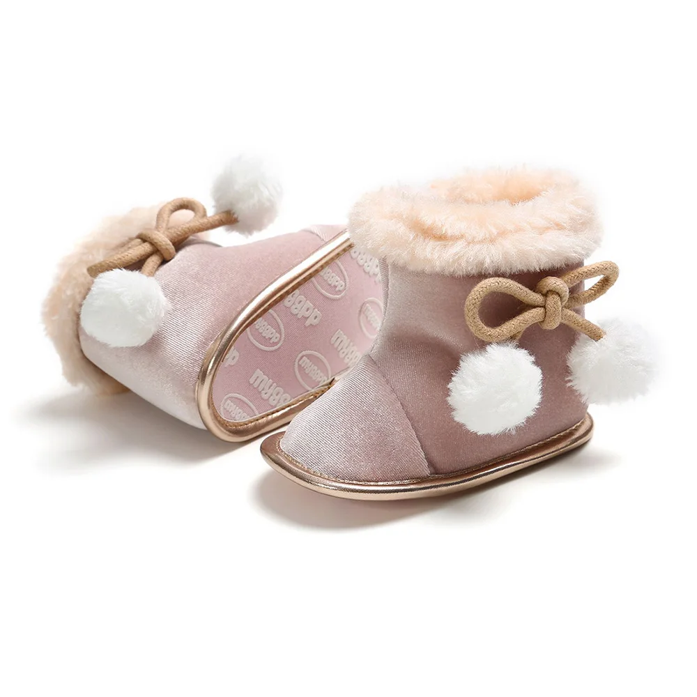 Новые зимние толстые ботинки для маленьких девочек теплые сапоги высокого