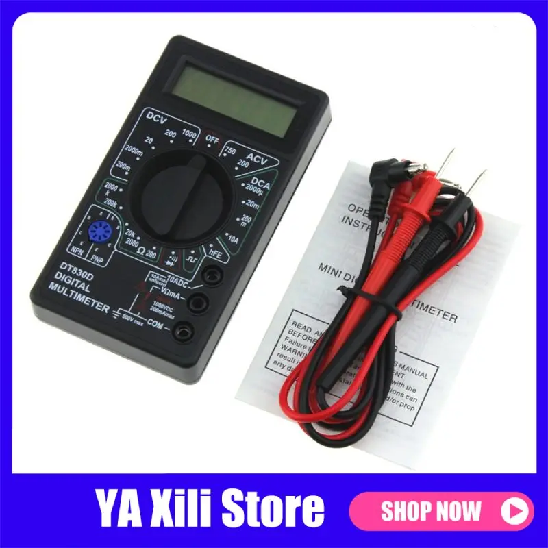

Digital Multimeter AC/DC 750/1000V Digital Mini Handheld Multimeter for Voltmeter Ammeter Ohm Tester Meter With Probe