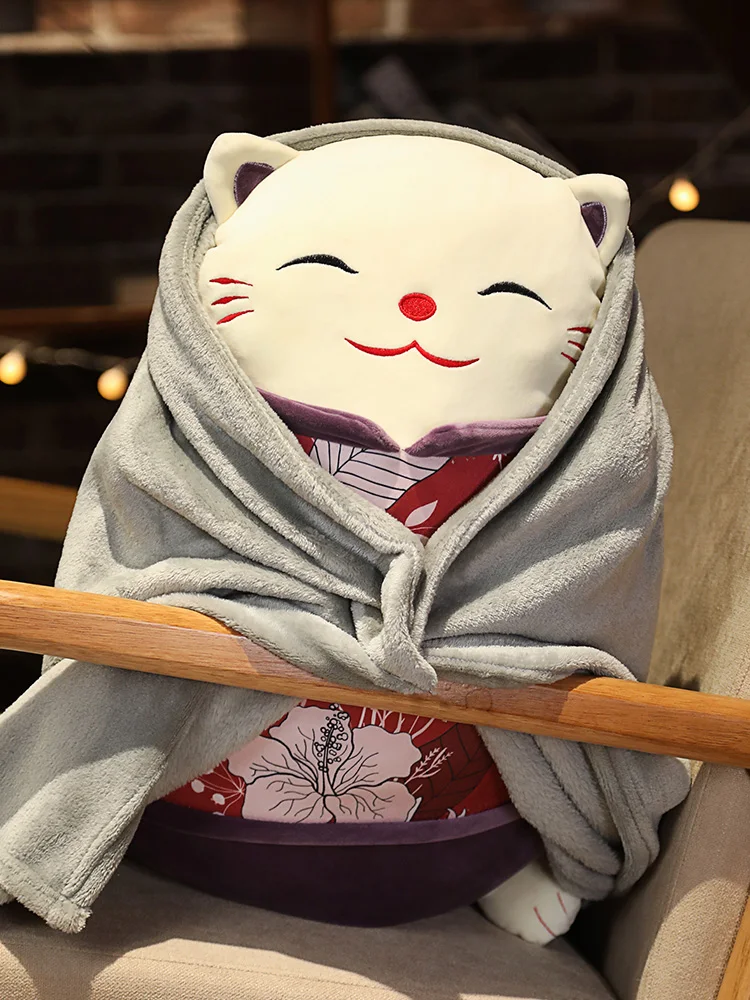 

55cm Chinese Style Cats Pillow Soft Sofa Cushion Blanket Comfortable Office Bedroom Sleeping Pillow Home Textiles Gifts