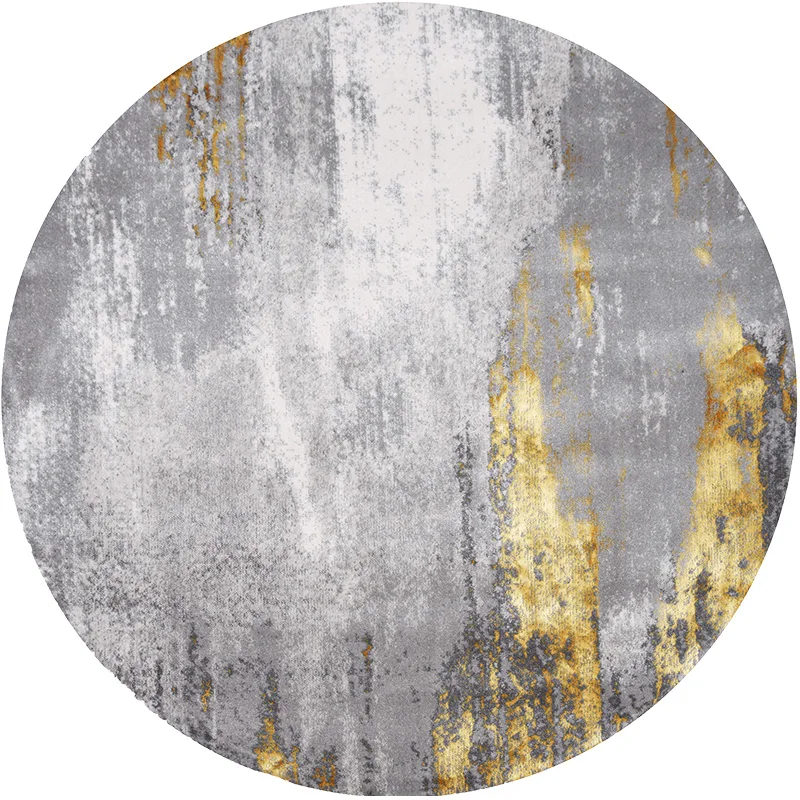 

Polypropylene Thick Round Carpet Livingroom Decorative Office Nordic Bedroom Carpet Sofa Coffee Table Floor Mat Modern Round Rug