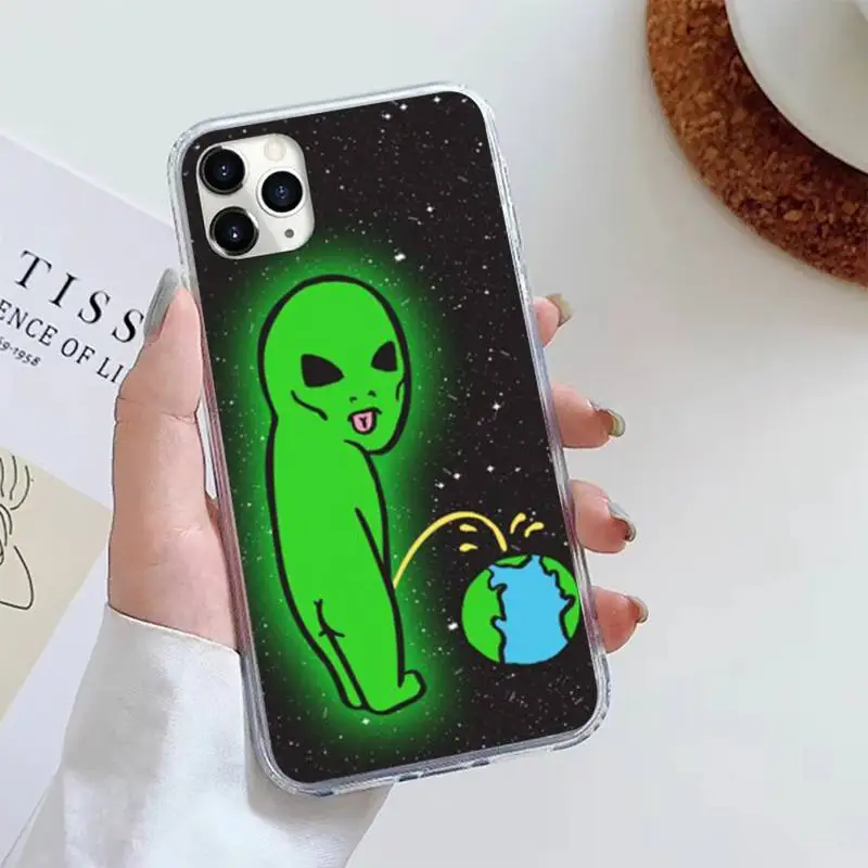 

Funny cute alien cartoon pattern Phone Case For iphone 12 5 5s 5c se 6 6s 7 8 plus x xs xr 11 pro max